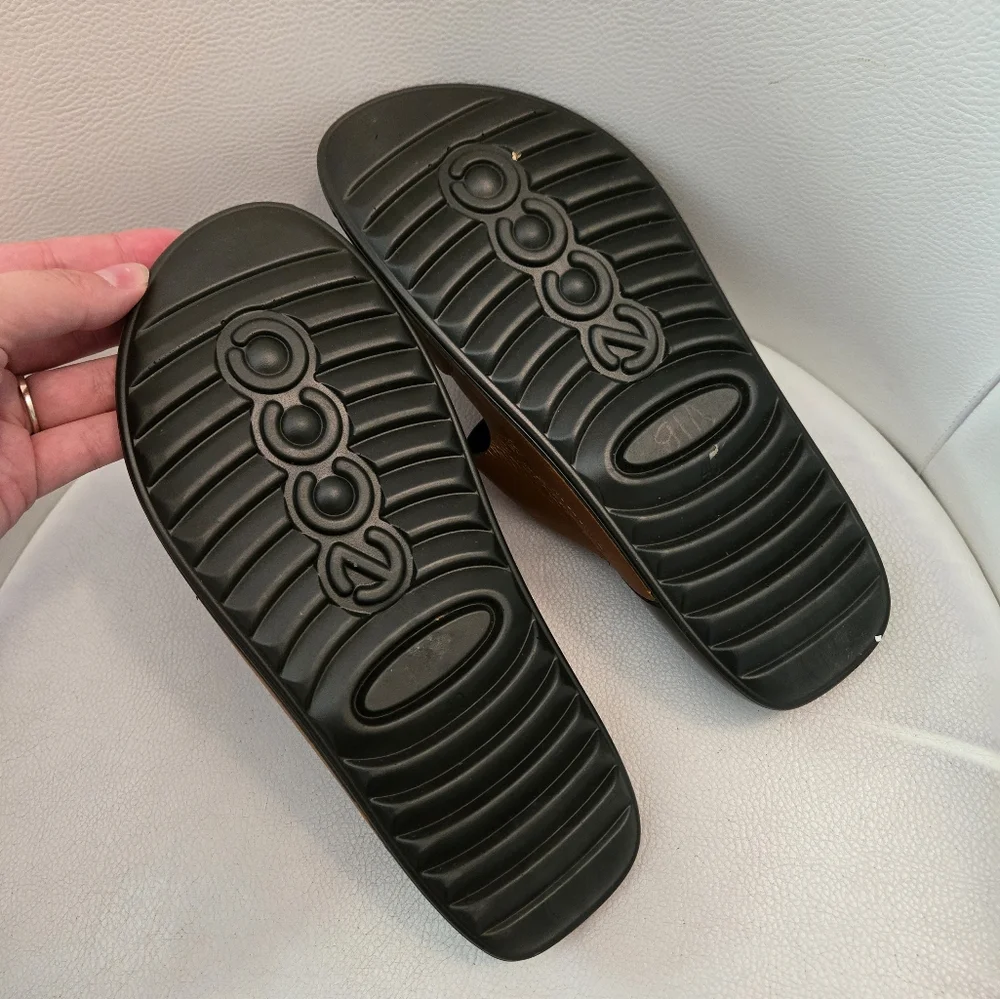 Ecco Cozmo Bronze Double Strap Sandal Size 40
